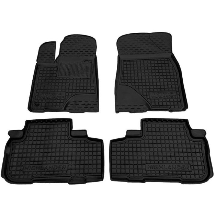 Коврики в салон для Toyota Highlander 2014-, резиновые (AVTO-Gumm)