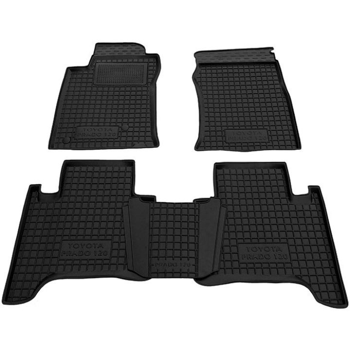 Коврики в салон для Toyota Land Cruiser Prado 120 '03-09, резиновые (AVTO-Gumm)
