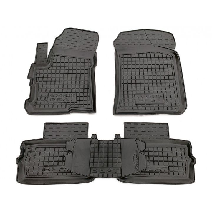 Коврики в салон для Chery Beat '11- резиновые (AVTO-Gumm)