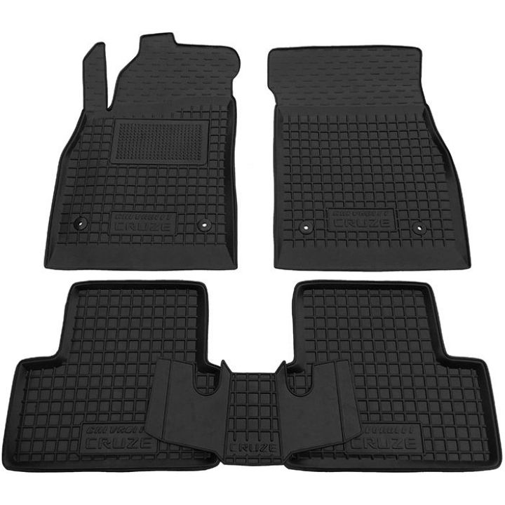 Коврики в салон для Chevrolet Cruze '09-16 резиновые (AVTO-Gumm)