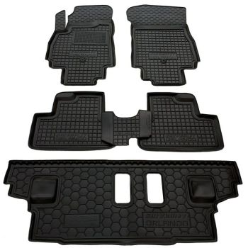 Коврики в салон для Chevrolet Orlando (7мест) резиновые (AVTO-Gumm)