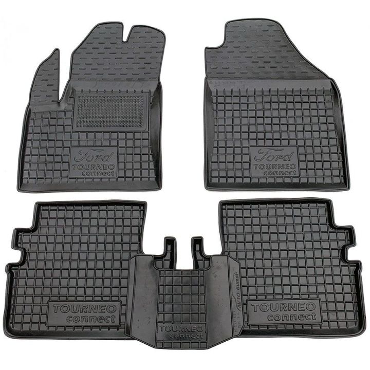 Коврики в салон для Ford TORNEO Conect '02-13 средняя база резиновые, (AVTO-Gumm)