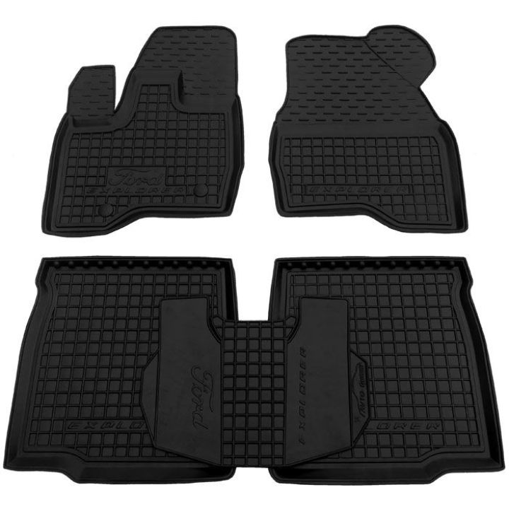 Коврики в салон для Ford Explorer 2014- резиновые, (AVTO-Gumm)