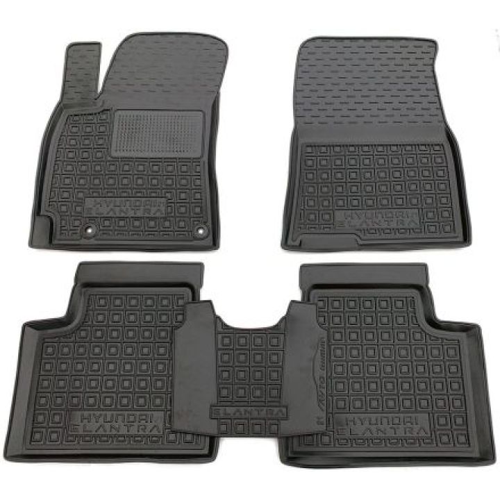Коврики в салон для Hyundai Elantra CN '21-, резиновые (AVTO-Gumm)