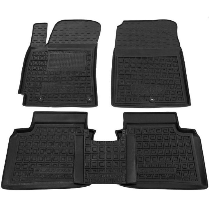 Коврики в салон для Hyundai Elantra 2016-, резиновые (AVTO-Gumm)