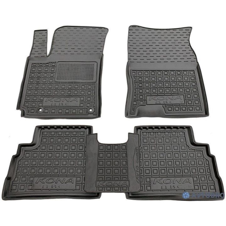 Коврики в салон для Hyundai Kona '17- ДВС, резиновые (AVTO-Gumm)