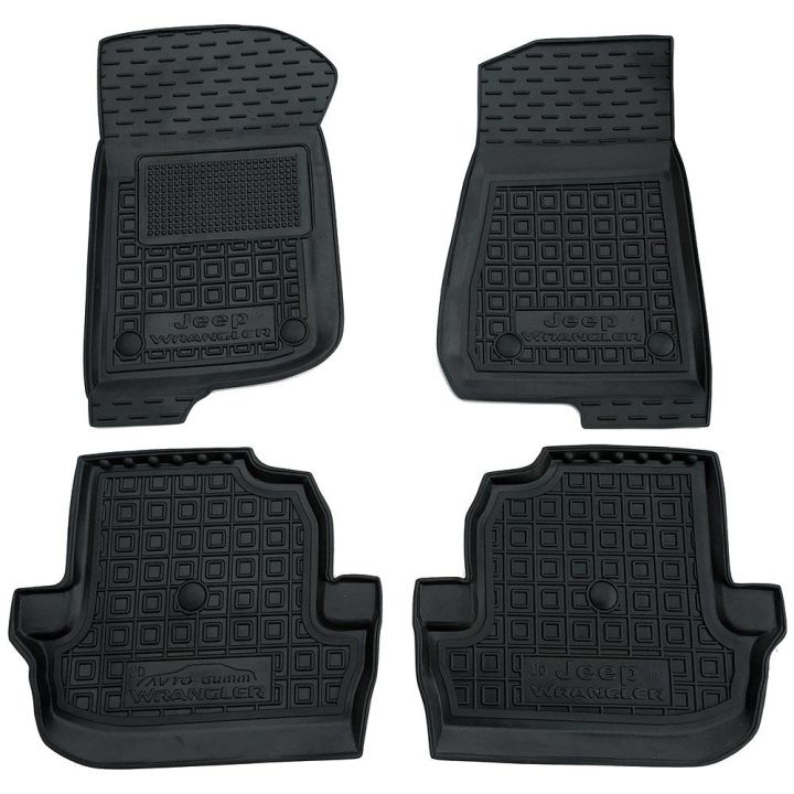 Коврики в салон для Jeep Wrangler (2 дв.) 2018-, резиновые (AVTO-Gumm)