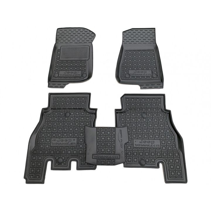 Коврики в салон для Jeep Wrangler (4 дв.) 2018-, резиновые (AVTO-Gumm)