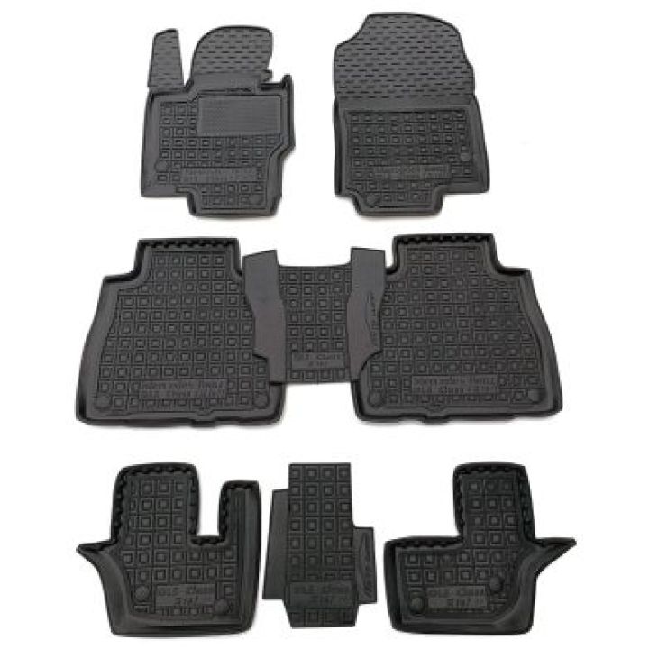 Коврики в салон для Mercedes GLS-Class X167 '20-, 7 мест резиновые (AVTO-Gumm)