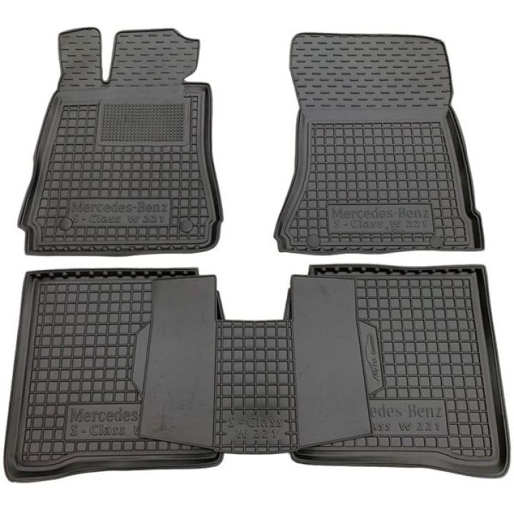 Коврики в салон для Mercedes W221 (4matic) long '06-13, резиновые (AVTO-Gumm)