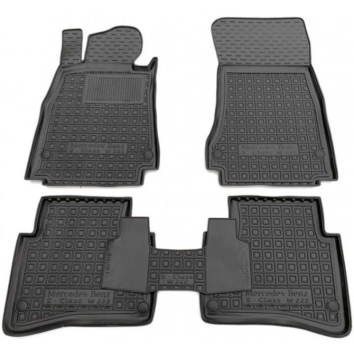 Коврики в салон для Mercedes W222 '13-, резиновые (AVTO-Gumm)