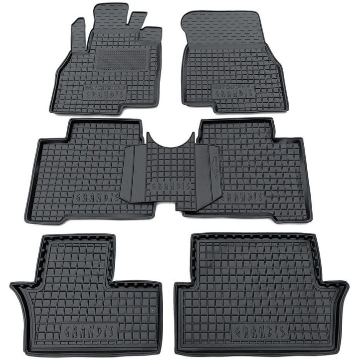 Коврики в салон для Mitsubishi Grandis '03-11 (7мест), резиновые (AVTO-Gumm)