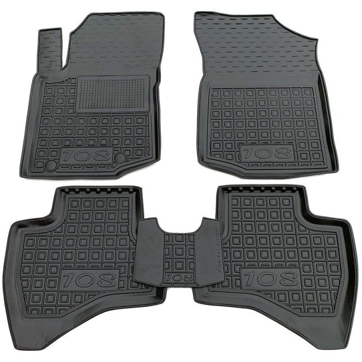 Коврики в салон для Peugeot 108 '14-, резиновые (AVTO-Gumm)