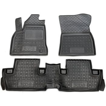 Килимки в салон для Peugeot 3008 '09-16, гумові (AVTO-Gumm)