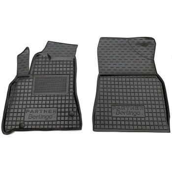 Коврики в салон для Peugeot Partner 2010- 1+2, резиновые (AVTO-Gumm)
