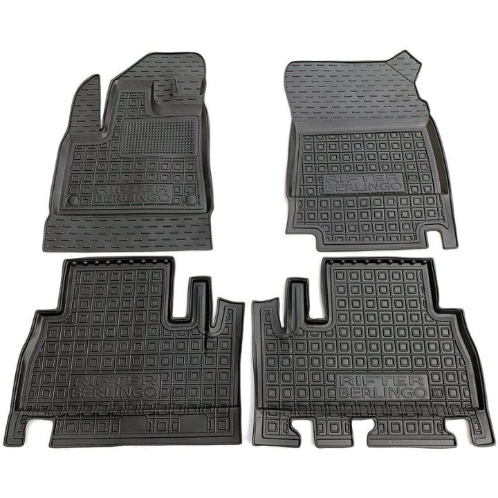 Коврики в салон для Peugeot Rifter (Partner) 2019- без подлокотника, резиновые (AVTO-Gumm)
