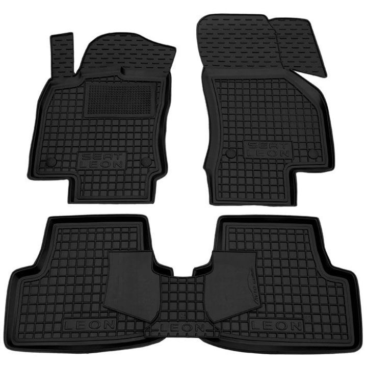 Коврики в салон для Seat Leon 2012- (5 дв.), резиновые (AVTO-Gumm)