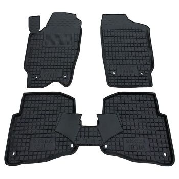 Коврики в салон для Skoda Fabia '99-07, резиновые (AVTO-Gumm)