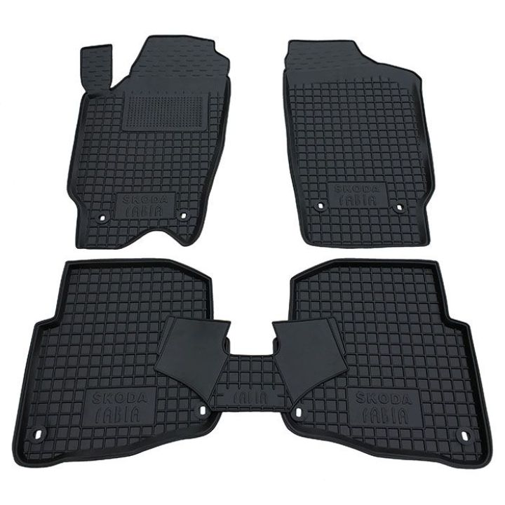Коврики в салон для Skoda Fabia '99-07, резиновые (AVTO-Gumm)