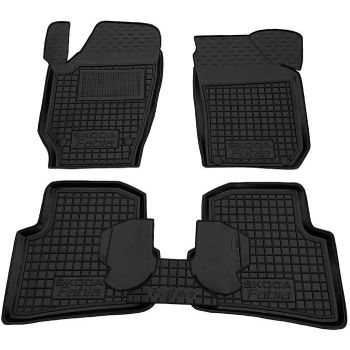 Коврики в салон для Skoda Fabia ll 2007-, резиновые (AVTO-Gumm)