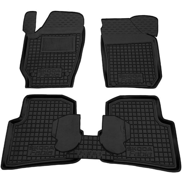 Коврики в салон для Skoda Fabia ll 2007-, резиновые (AVTO-Gumm)