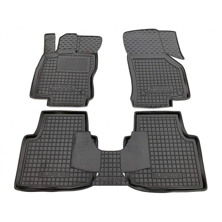 Коврики в салон для Skoda Superb 2015-, резиновые (AVTO-Gumm)