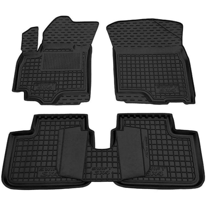 Коврики в салон для Suzuki SX4 '06-14, резиновые (AVTO-Gumm)