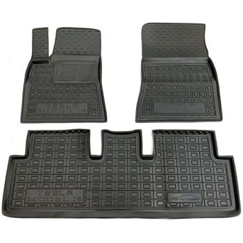 Коврики в салон для Tesla Model 3 '17-, резиновые (AVTO-Gumm)