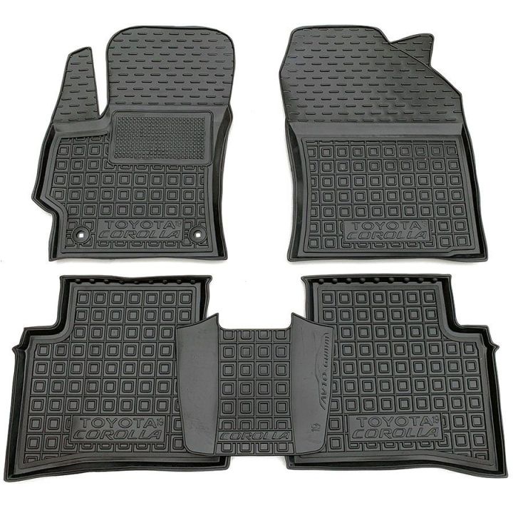 Коврики в салон для Toyota Corolla 2019- hybrid, резиновые (AVTO-Gumm)
