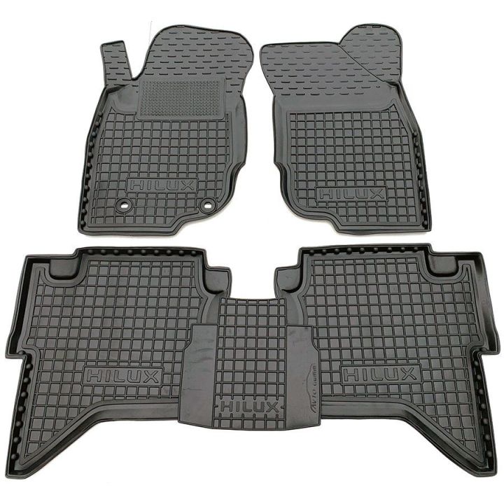 Коврики в салон для Toyota Hilux '05-15, резиновые (AVTO-Gumm)