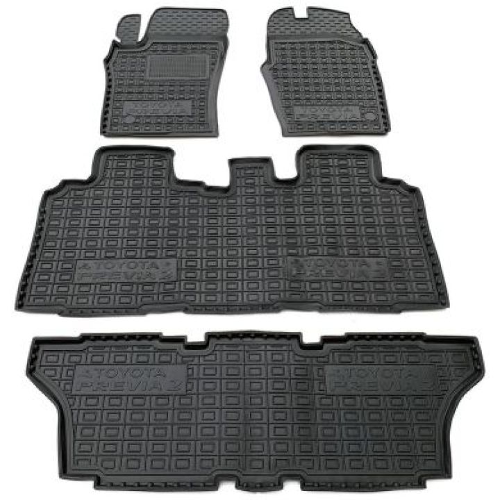Коврики в салон для Toyota Previa 6-7 мест '00-06, резиновые (AVTO-Gumm)