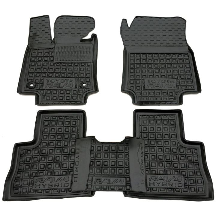 Коврики в салон для Toyota RAV-4 V 2018- hybrid, резиновые (AVTO-Gumm)