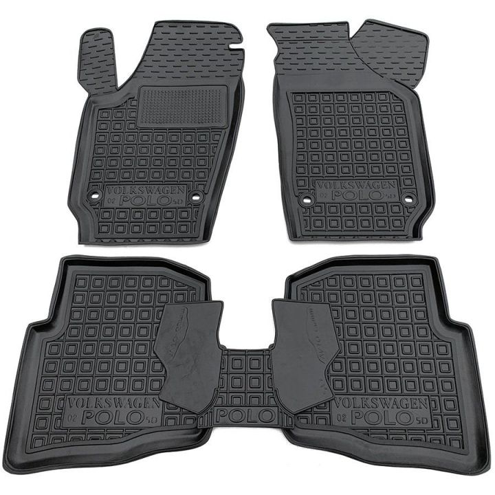Коврики в салон для Volkswagen Polo хетчбек 2001-, резиновые (AVTO-Gumm)