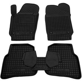 Коврики в салон для Volkswagen Polo хетчбек 2010-, резиновые (AVTO-Gumm)