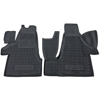 Коврики в салон для Volkswagen T5 Transporter 2003-2010 (1+2), резиновые (AVTO-Gumm)