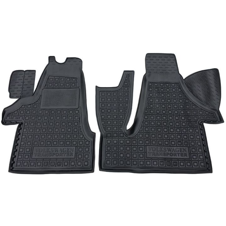 Коврики в салон для Volkswagen T5 Transporter 2003-2010 (1+2), резиновые (AVTO-Gumm)