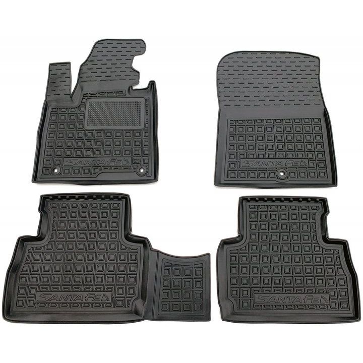 Коврики в салон для Hyundai Santa Fe '21-, резиновые (AVTO-Gumm)