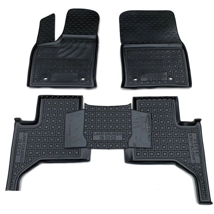 Коврики в салон для Toyota Land Cruiser 300 '21-, резиновые (AVTO-Gumm)