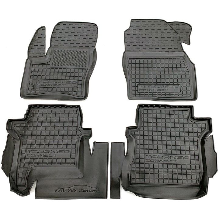 Коврики в салон для Ford TORNEO Conect 2014- длинная база резиновые, (AVTO-Gumm)