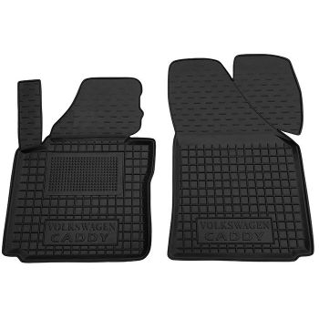 Коврики в салон для Volkswagen Caddy '04-15 (1+1), резиновые (AVTO-Gumm)