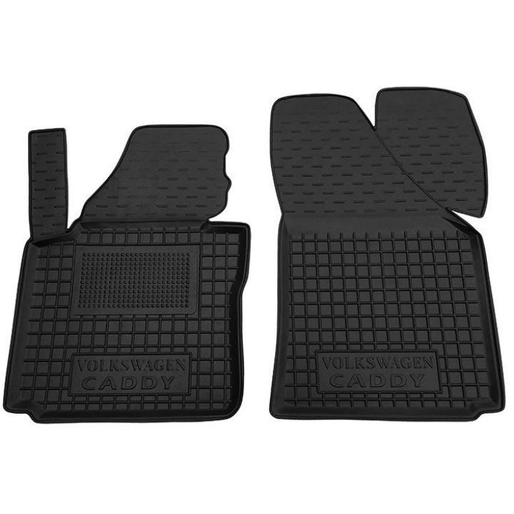 Коврики в салон для Volkswagen Caddy '04-15 (1+1), резиновые (AVTO-Gumm)