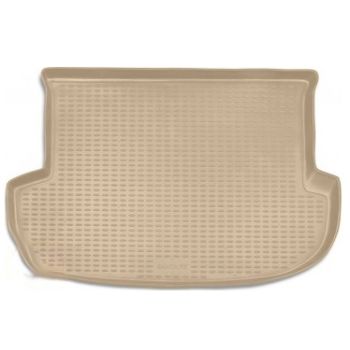 Килимок в багажник для Hyundai Santa Fe '06-10 CM (5 місць) бежевий, поліуретановий Novline-Element