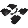Коврики в салон 3d для Audi A4 (B8) '08-15, черные текстильные, (Seintex)