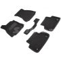 Коврики в салон 3d для Audi A4 (B9) '15-, черные текстильные, (Seintex)
