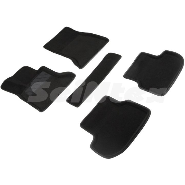 Коврики в салон 3d для BMW 5 F10 / 11 '13-, черные текстильные, (Seintex)