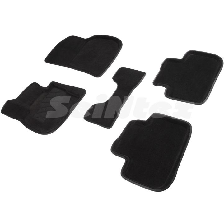 Коврики в салон 3d для BMW X4 G02 '18-, черные текстильные, (Seintex)