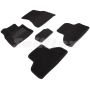 Коврики в салон 3d для BMW X5 F15 '14-18, черные текстильные, (Seintex)