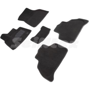 Коврики в салон 3d для BMW X5 G05 '18-, черные текстильные, (Seintex)