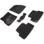 Коврики в салон 3d для Chevrolet Cruze '09-16, черные текстильные, (Seintex)