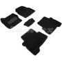 Коврики в салон 3d для Ford Kuga '16-19, черные текстильные, (Seintex)